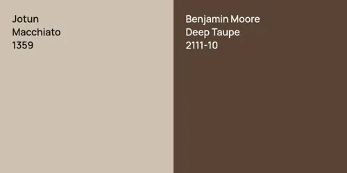 1359 Macchiato vs 2111-10 Deep Taupe