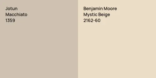 1359 Macchiato vs 2162-60 Mystic Beige