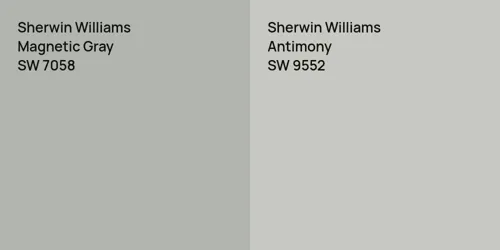 SW 7058 Magnetic Gray vs SW 9552 Antimony