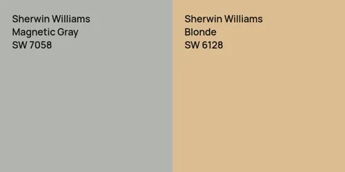 SW 7058 Magnetic Gray vs SW 6128 Blonde