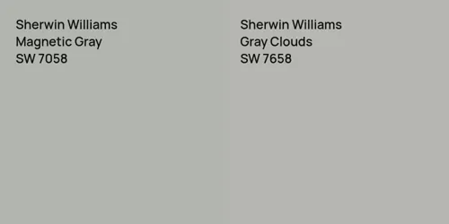 SW 7058 Magnetic Gray vs SW 7658 Gray Clouds