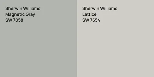 SW 7058 Magnetic Gray vs SW 7654 Lattice