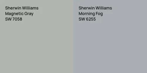 SW 7058 Magnetic Gray vs SW 6255 Morning Fog