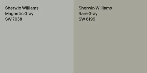 SW 7058 Magnetic Gray vs SW 6199 Rare Gray