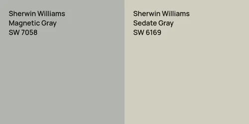 SW 7058 Magnetic Gray vs SW 6169 Sedate Gray