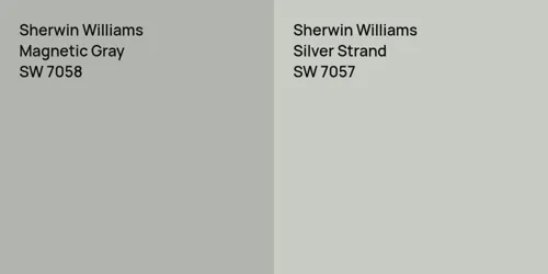 SW 7058 Magnetic Gray vs SW 7057 Silver Strand