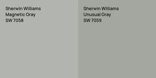 SW 7058 Magnetic Gray vs SW 7059 Unusual Gray