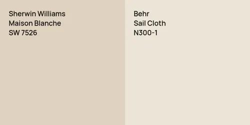 SW 7526 Maison Blanche vs N300-1 Sail Cloth