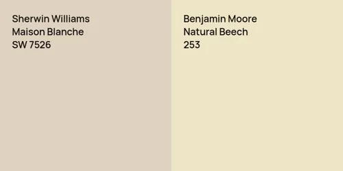 SW 7526 Maison Blanche vs 253 Natural Beech