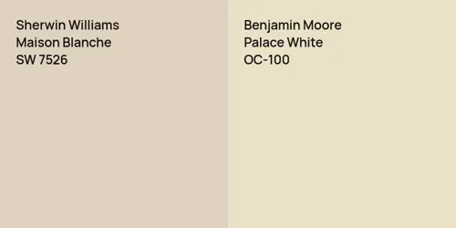 SW 7526 Maison Blanche vs OC-100 Palace White