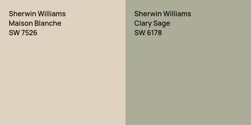 SW 7526 Maison Blanche vs SW 6178 Clary Sage