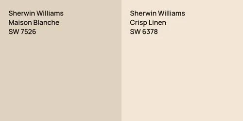 SW 7526 Maison Blanche vs SW 6378 Crisp Linen