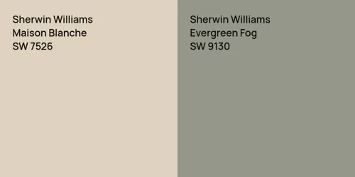 SW 7526 Maison Blanche vs SW 9130 Evergreen Fog