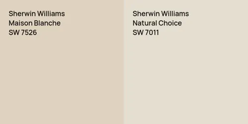 SW 7526 Maison Blanche vs SW 7011 Natural Choice