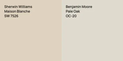 SW 7526 Maison Blanche vs OC-20 Pale Oak