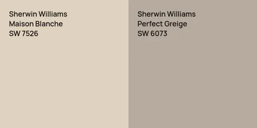 SW 7526 Maison Blanche vs SW 6073 Perfect Greige