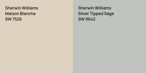 SW 7526 Maison Blanche vs SW 9642 Silver Tipped Sage