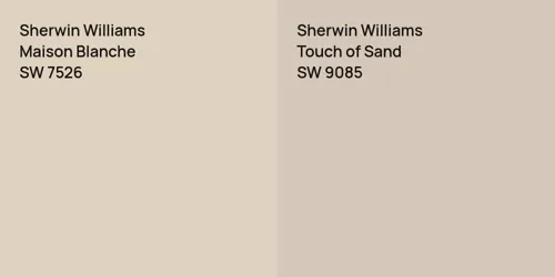 SW 7526 Maison Blanche vs SW 9085 Touch of Sand