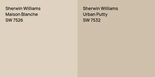 SW 7526 Maison Blanche vs SW 7532 Urban Putty