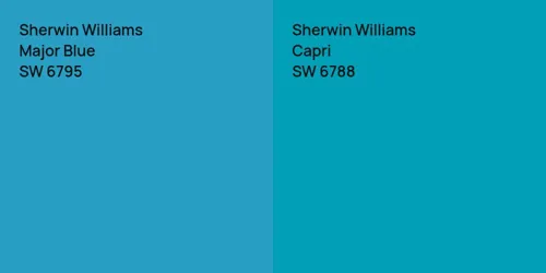 SW 6795 Major Blue vs SW 6788 Capri