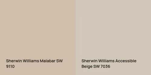 SW 9110 Malabar vs SW 7036 Accessible Beige