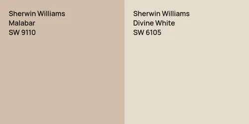 SW 9110 Malabar vs SW 6105 Divine White