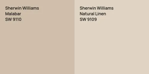 SW 9110 Malabar vs SW 9109 Natural Linen