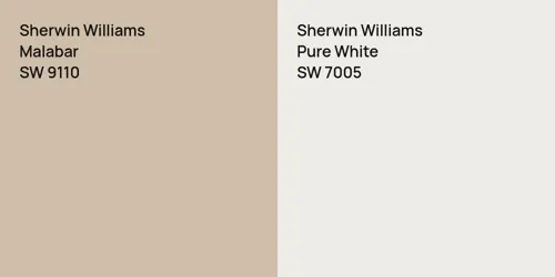 SW 9110 Malabar vs SW 7005 Pure White