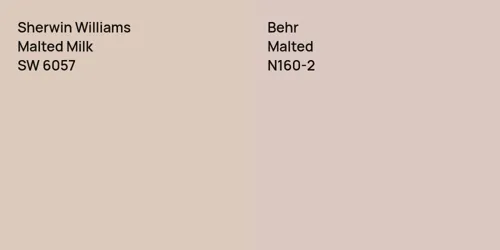 SW 6057 Malted Milk vs N160-2 Malted