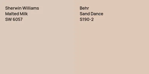 SW 6057 Malted Milk vs S190-2 Sand Dance