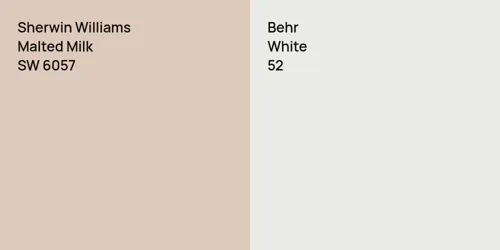 SW 6057 Malted Milk vs 52 White