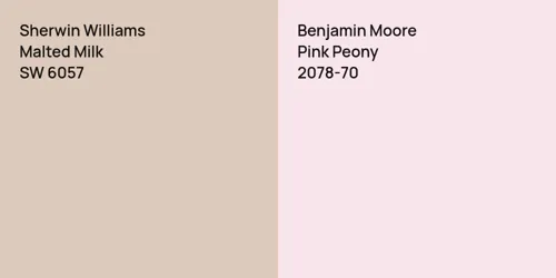 SW 6057 Malted Milk vs 2078-70 Pink Peony