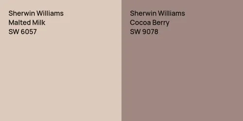 SW 6057 Malted Milk vs SW 9078 Cocoa Berry