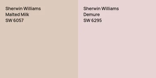 SW 6057 Malted Milk vs SW 6295 Demure