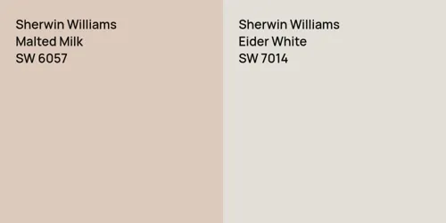 SW 6057 Malted Milk vs SW 7014 Eider White