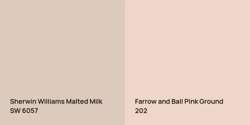 SW 6057 Malted Milk vs 202 Pink Ground