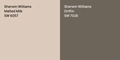 SW 6057 Malted Milk vs SW 7026 Griffin