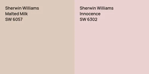 SW 6057 Malted Milk vs SW 6302 Innocence