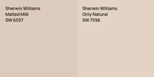 SW 6057 Malted Milk vs SW 7596 Only Natural