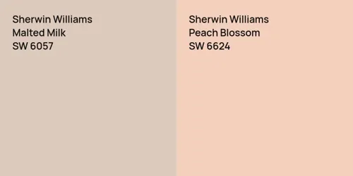 SW 6057 Malted Milk vs SW 6624 Peach Blossom