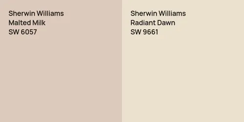 SW 6057 Malted Milk vs SW 9661 Radiant Dawn