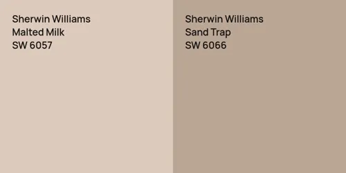 SW 6057 Malted Milk vs SW 6066 Sand Trap