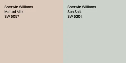 SW 6057 Malted Milk vs SW 6204 Sea Salt