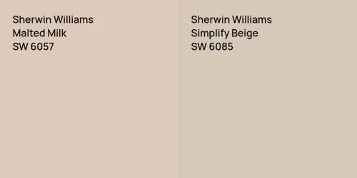 SW 6057 Malted Milk vs SW 6085 Simplify Beige