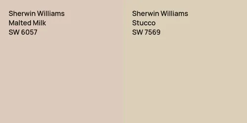 SW 6057 Malted Milk vs SW 7569 Stucco