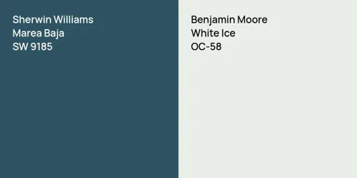 SW 9185 Marea Baja vs OC-58 White Ice