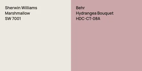 SW 7001 Marshmallow vs HDC-CT-08A Hydrangea Bouquet