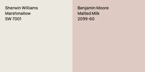 SW 7001 Marshmallow vs 2099-60 Malted Milk