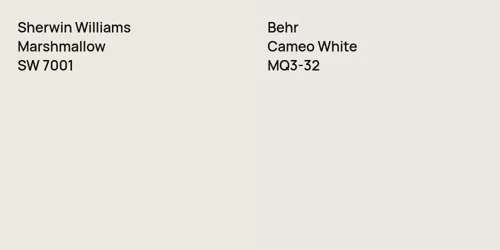 SW 7001 Marshmallow vs MQ3-32 Cameo White