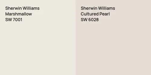 SW 7001 Marshmallow vs SW 6028 Cultured Pearl